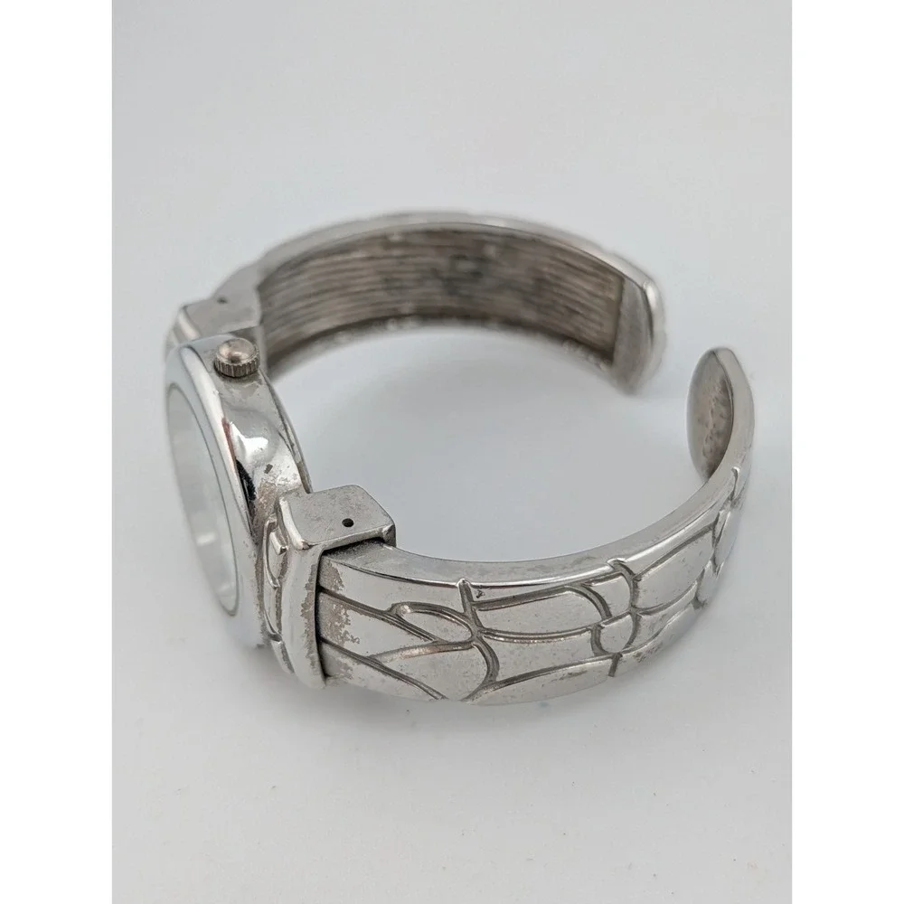 Studio Time Women's Bangle Watch 30mm Case Silver Band- New Battery